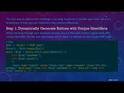 Accessing Clicked Button in PHP Iteration: A Guide to Dynamic User Interaction