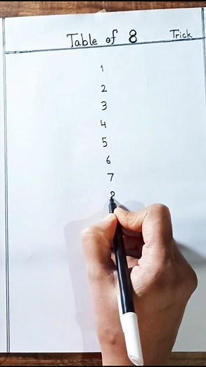 how to learn table of 8 #shorts #mathstricks #magic