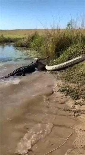 Alligator vs Python – Brutal Reptile Battle in the Wild (Shocking Footage)