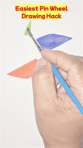 Easy Pinwheel Drawing in 30 Seconds #shorts #drawingtutorial #shortvideo #shortsfeed #satisfying