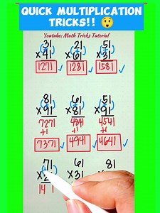 30 reactions · 28 shares | Fast Multiplication - Math Tricks! | Math Tricks Tutorial | Facebook