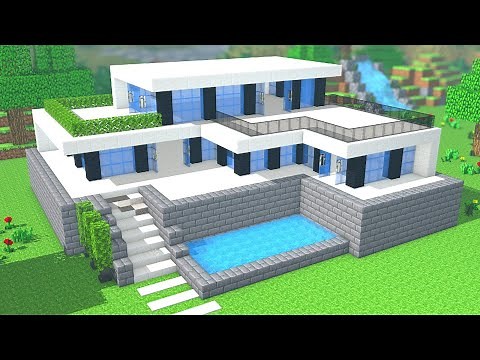 TUTO GRANDE MAISON MODERNE FACILE À FAIRE | Minecraft