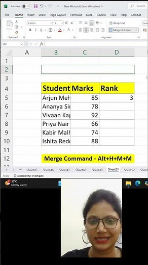 20. MERGE two or more cells into ONE | Quick Excel Tutorials | Rishu Udit