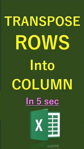 How to Transpose Data in Excel