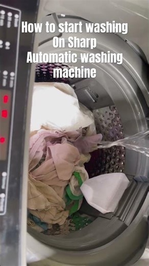 How to start washing on Sharp automatic washing machine #sharpwashingmachine #sharpAutomaticwashing