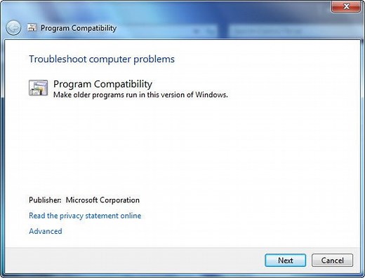 Program Compatibility Troubleshooter in Windows 11