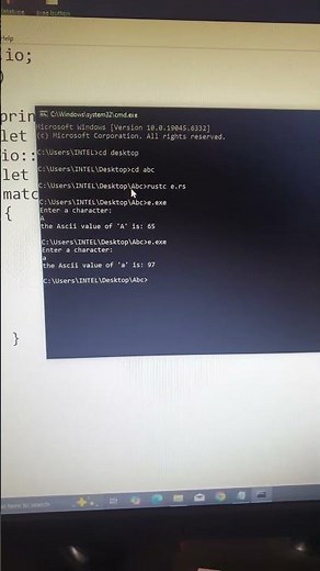 rust | find ascii value of a character | CodeLearning