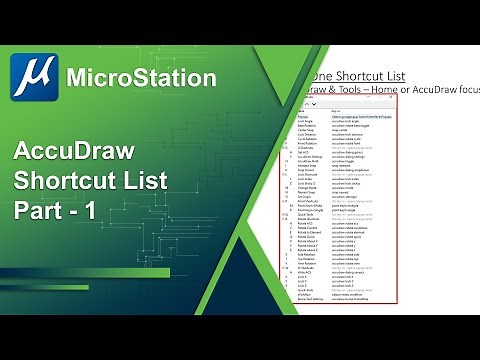 02 - AccuDraw Shortcuts List: Part 1