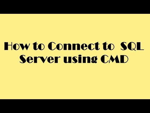 How to connect to SQL Server using Command Prompt (CMD)
