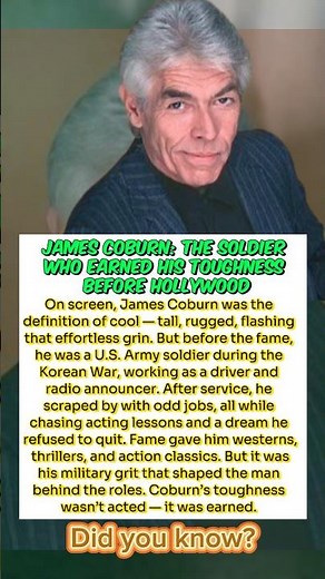 From Korean War Soldier to Hollywood Icon: James Coburn’s Journey