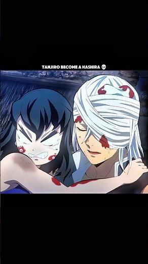 Demon slayer -Tanjiro become a hashira 🥶 💀 #demonslayer #shorts #amv##aura#trendin#anime
