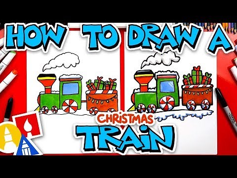 How To Draw A Christmas Train