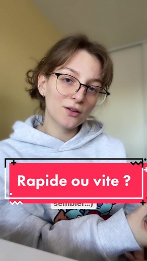 RAPIDE ou VITE ? Ne faites plus l’erreur #fle #learnfrench #frenchclass #languages #france