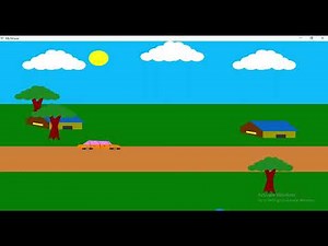 Countryside | Computer Graphics Project using OpenGL C++ Simple Demo Mini Animation Bangla Tutorial