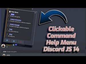 Discord JS 14 Clickable Command Help Menu
