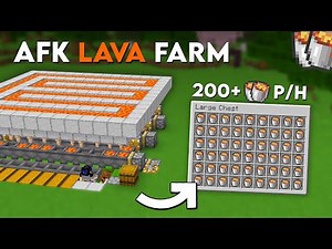 Minecraft AFK Lava Farm Tutorial Lava Farm 200+ Lava Buckets Per Hour!