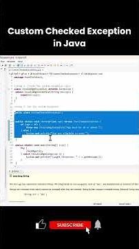 Custom Checked Exception in Java | Java Exception Handling Tutorial
