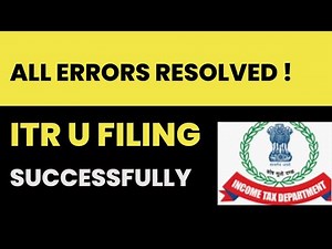 ITR U Errors #itru #incometax #incometaxreturn