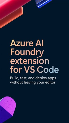 Stop tool‑hopping. Start shipping. Azure AI Foundry for Visual Studio...