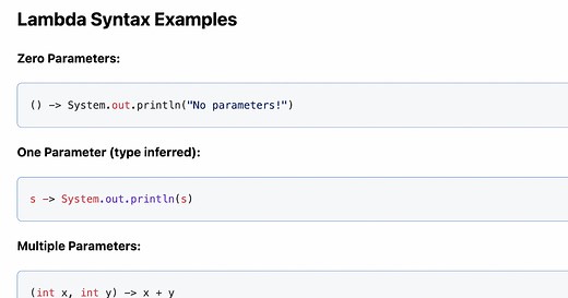 Java 8 Lambda Expressions