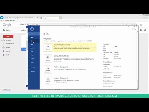 How to Open a Google Doc in Microsoft Word 2013/2016