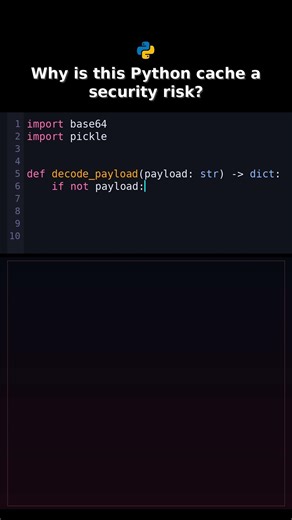 Why is this Python cache a security risk? #whatswrongwiththispythoncode