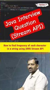👉 Find the frequency of each character in a string using Stream API | Ashok IT #coding #java