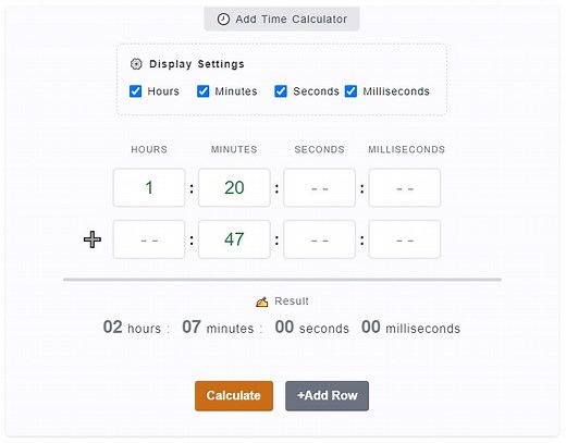 Add Time Calculator