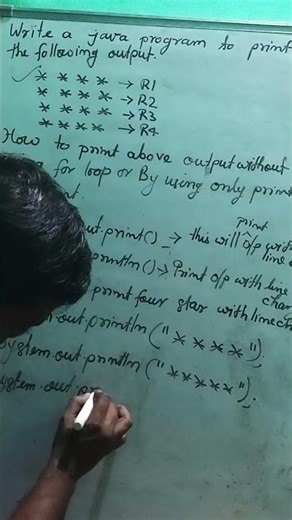 print Java pattern without using for loop