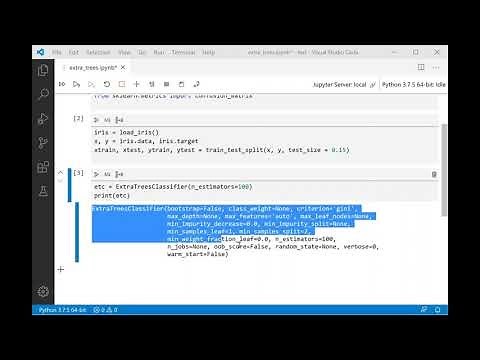 Classification Example with an Extra-Trees Method in Python