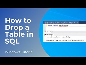 How to Drop (Delete) a Table in SQL