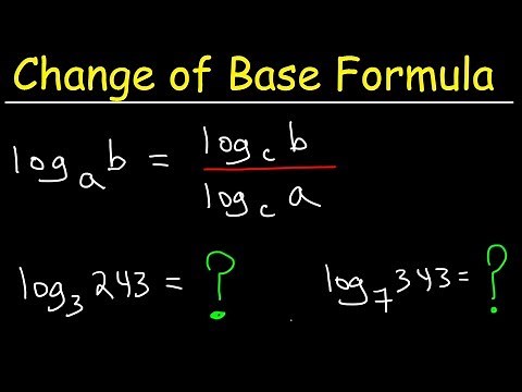 Change of Base Formula - Logarithms