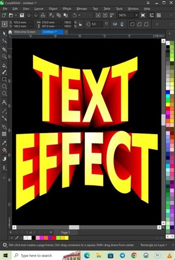 Super Clean 3D Text Effect Tutorial | CorelDRAW Tricks