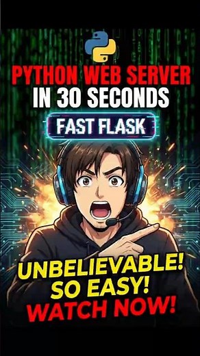 Create a Python Web Server in 30 Seconds! | Fast Flask Tutorial for Beginners
