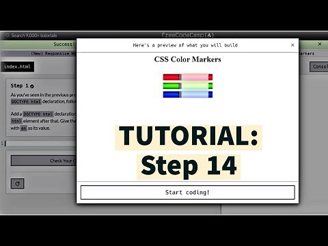 freeCodeCamp | Learn CSS Color Markers: Step 14