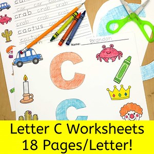 18 free Beginning Sound C Worksheets with easy download | Mrs. Karle's Sight and Sound Reading