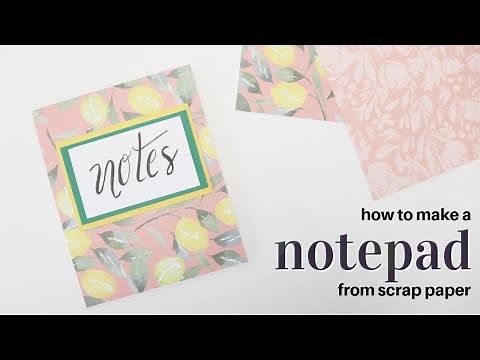 DIY Notepad using Scrap Paper