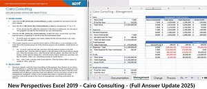New Perspectives Excel 2019 | Module 8: SAM Project 1a | Cairo Consulting (Update 2025)