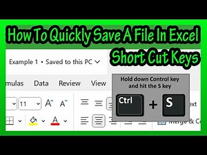 How To (Quickly) Save A File Using The Keyboard Shortcut Key In Excel Explained