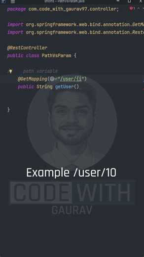 @PathVariable vs @RequestParam 🤯 | Spring Boot #Shorts