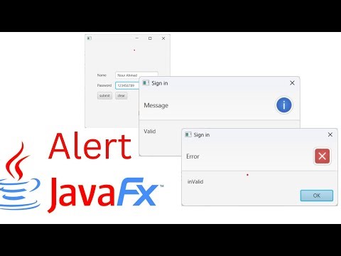 #2 JavaFX Tutorial - How to Use Alert Messages (Information & Error Alerts)