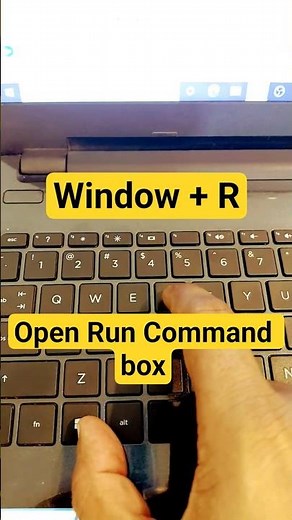Shortcut key Open Run Command !! Window + R #shorts #windowstips