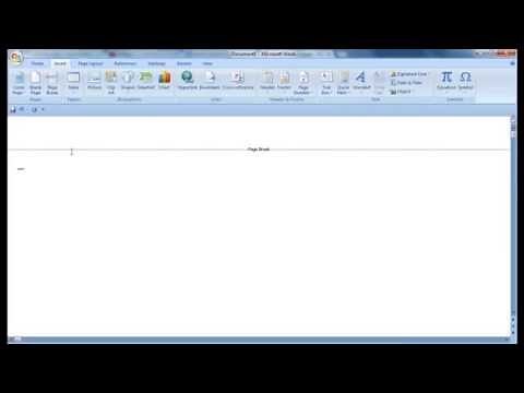 How To Delete Blank Page In MIcrosoft Word 2007?