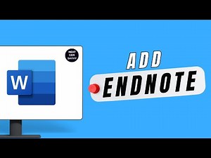 How to Add Endnote in Word