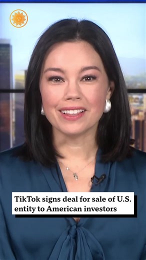 TikTok has signed a deal to sell its U.S. operations to a group of American investors, a source familiar with the matter confirmed to CBS News. Axios reported Thursday that Oracle, Silver Lake and Abu Dhabi-based MGX will collectively own 45% of the U.S. entity. Almost one-third of the new entity will be owned by current ByteDance investors, according to Axios. #tiktok
