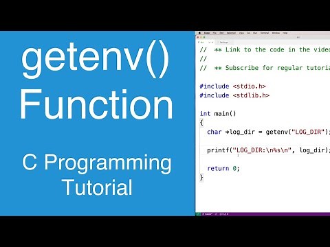 getenv() Function To Get The Value Of An Environment Variable | C Programming Tutorial
