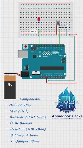 Arduino LED + Push Button Tutorial | Beginner Project Explained
