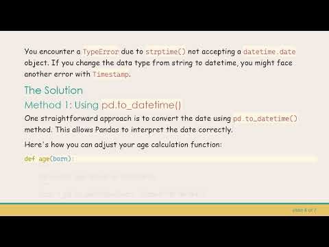 How to Calculate Age from Birthdates Using Python Pandas