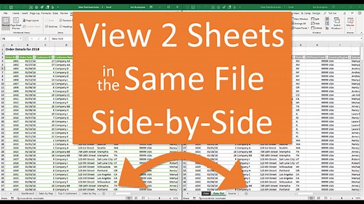View Two Sheets Side-by-Side in the Same Workbook - Excel Campus