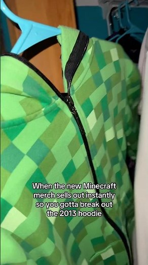 Minecraft Zip Up Creeper Hoodie from 2013 #minecraft